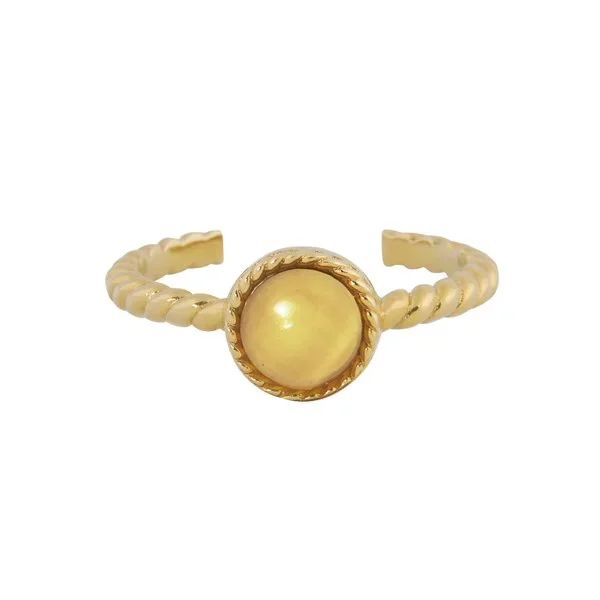 Van Gogh Gemstone ring citrien geel, door Ellen Beekmans