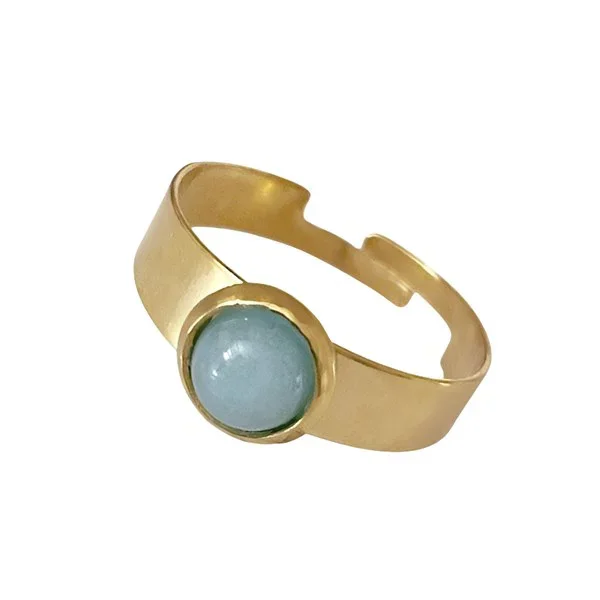 Van Gogh Gemstone ring blauwe jade, door Ellen Beekmans