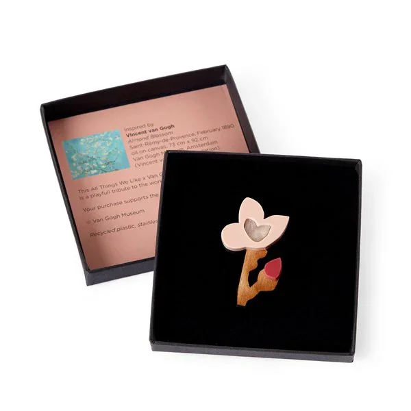 Van Gogh Broche takje Amandelbloesem