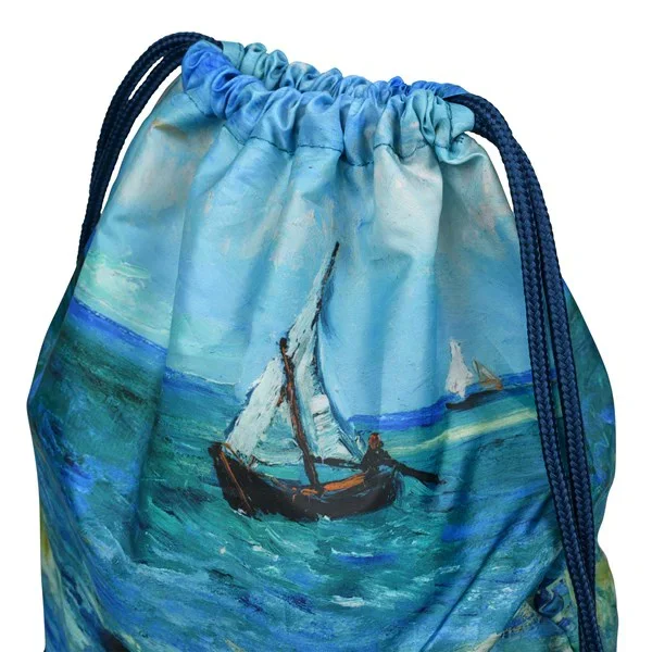 Van Gogh Opvouwbare Drawstring Rugzak Zeegezicht