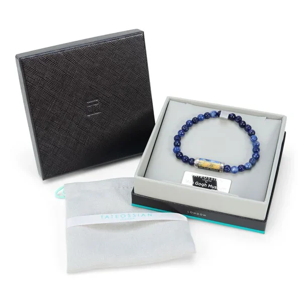 Armband Korenveld met kraaien – Sodaliet blauw
