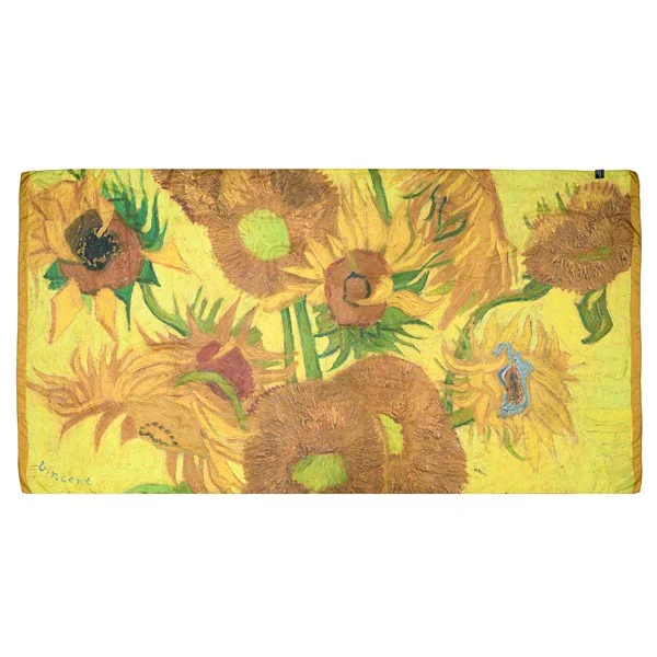 Van Gogh Luxe zijden sjaal Zonnebloemen