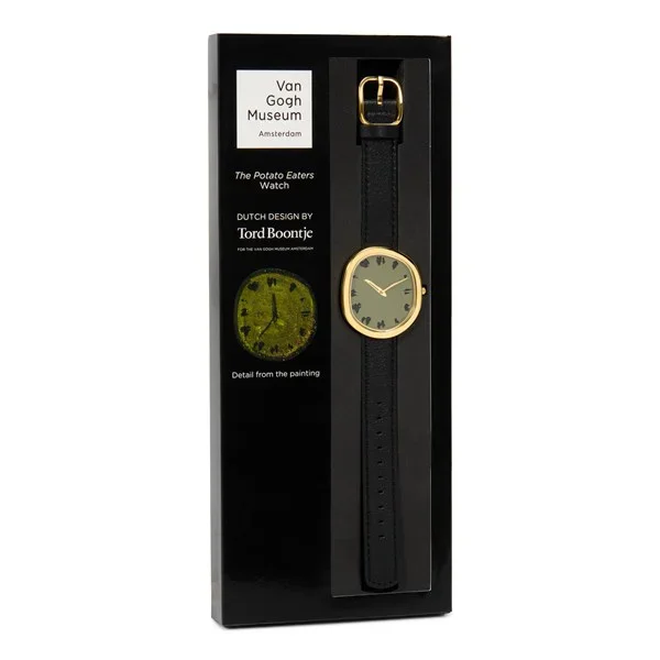 Van Gogh Horloge De aardappeleters zwart, door Tord Boontje